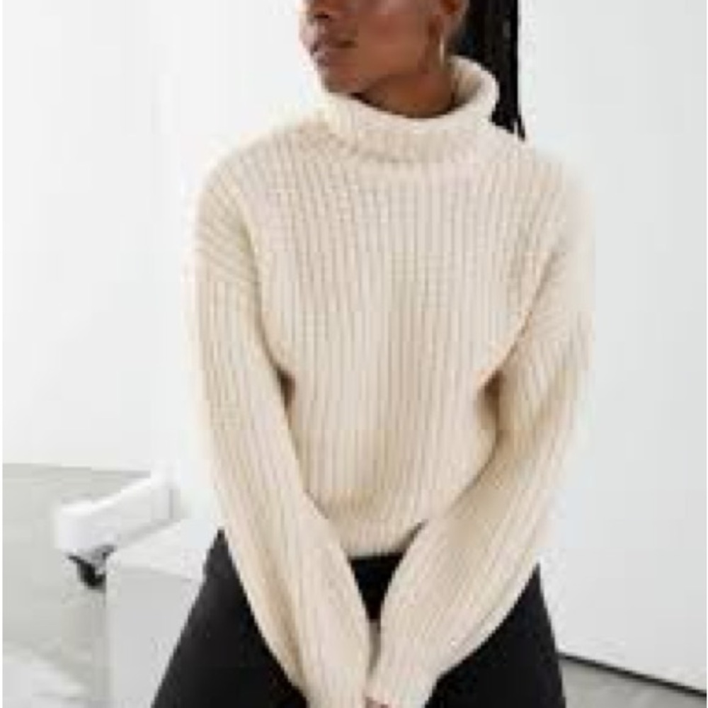 & Other Stories Balloon Sleeve Knit Sweater